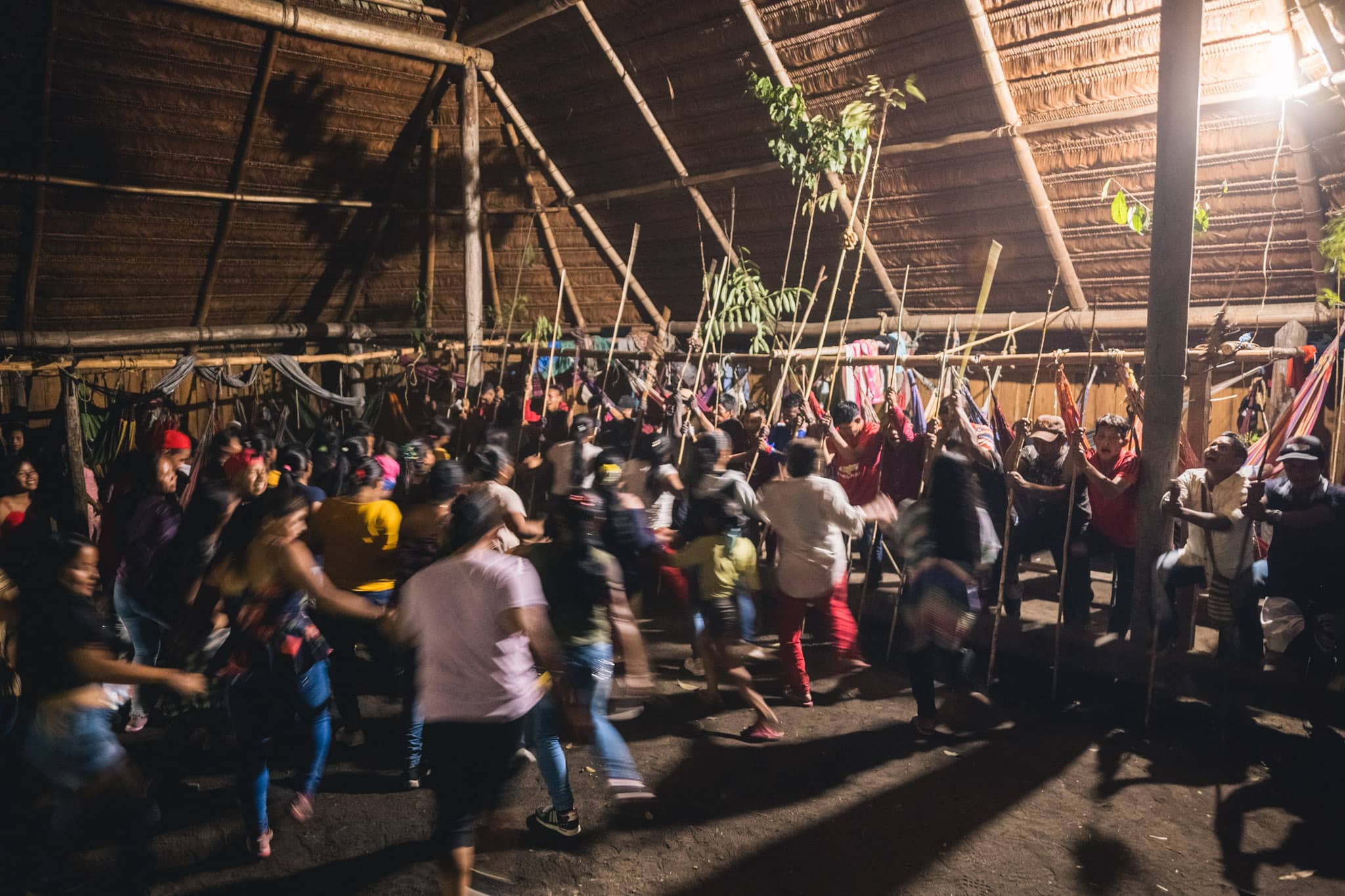 traditional indigenous baile in the colombian amazon