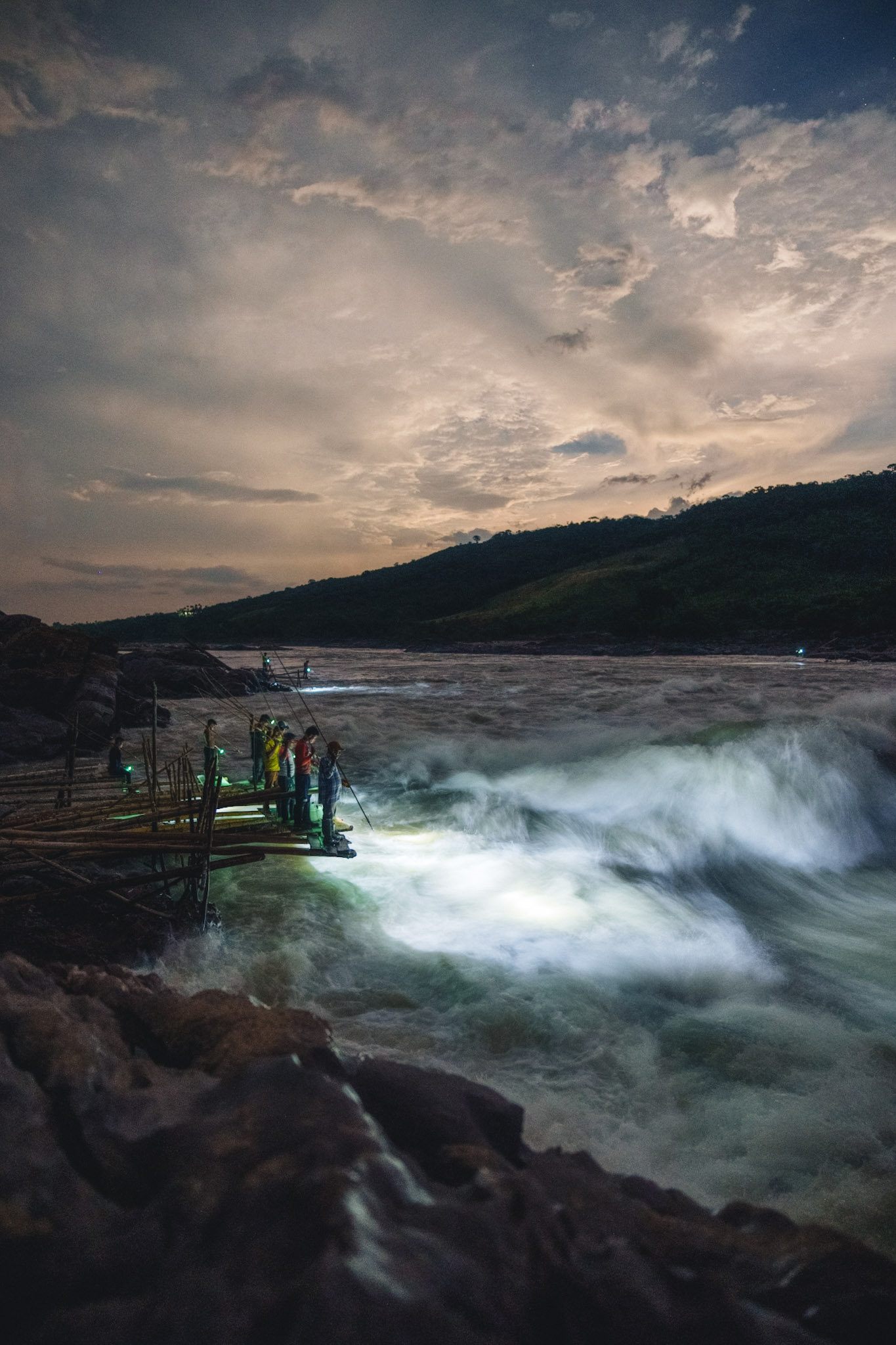 indigenous fishermen in the colombian amazon